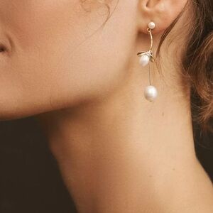 BHLDN pearl drop earrings